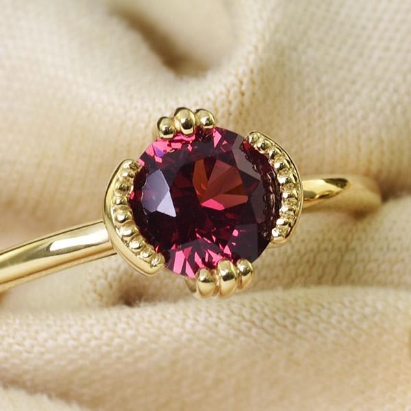 ロードライトガーネット リング アージョ PT900 K18 K10対応   誕生石 1月