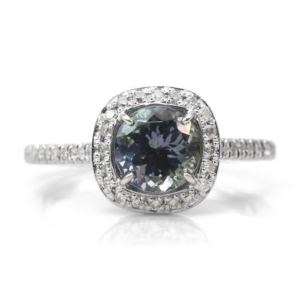 限定1本 PT900 1.69ct ゾイサイト 0.19ct ダイヤモンド リング 12号 サイズ変...