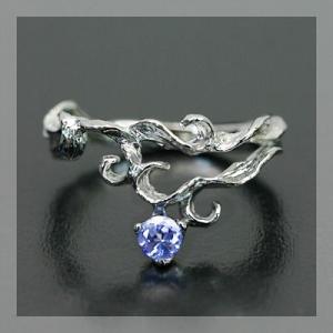 クライミングローズ タンザナイト ピンキーリング 誕生石 12月 PT900 K18 K10対応