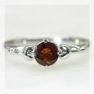 5ミリ アルマンダイン ガーネット デコラティブリング 誕生石 1月 PT900 K18 K10対応