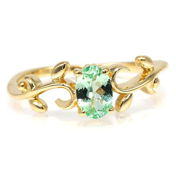 P+10％中 指輪 UV色変化 ミントグリーンガーネット アイビーライン リング PT900 K18...