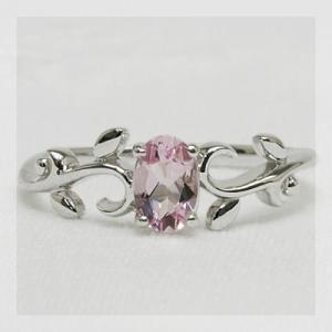 リング 指輪 モルガナイト トップカラーアイビーラインリング PT900 K18 K10対応 春色ピンク｜benebene