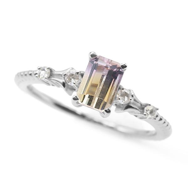 数量限定 アメトリン ローズカットダイヤモンド リング インプレシオ 指輪 PT900 K18 K1...