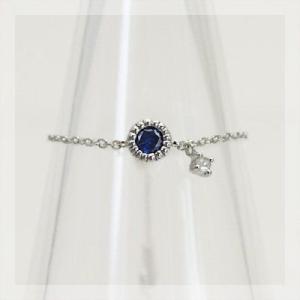 P+10％中 レディース   アリア ブルーサファイア 誕生石チェーンリング  9月