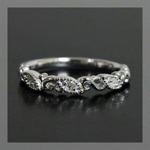 重ねて着けたいローズカットダイヤモンドピンキーリング ヴィンカ 、対応サイズ：0.5号〜5.5号 誕...