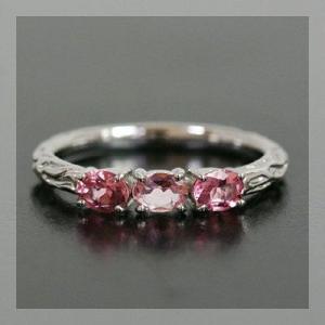 アフガニスタン産ピンクトルマリンリング ラーマ PT900 K18 K10対応  誕生石 10月 春...
