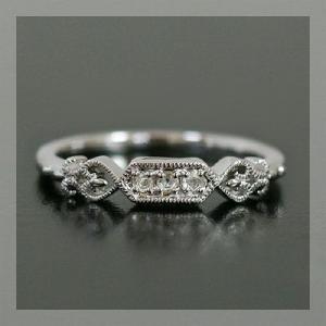 ローズカットダイヤモンドリング オーナメント PT900 K18 K10対応