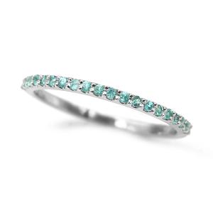 パライバトルマリン リング プラチナ PT900 10月誕生石 12号