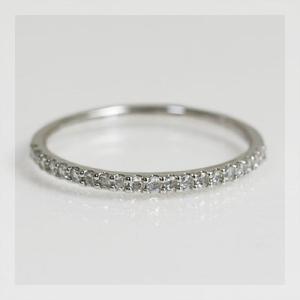 ローズカット ダイヤモンド リング 究極のストレートリング 誕生石 4月 PT900 K18 K10対応