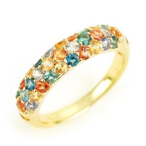 フランス　アルルの旅  アルルカン　K18マルチカラーパヴェリング PT900 K18 K10対応