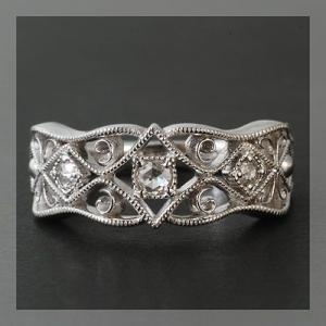 P+10％中 ローズカットダイヤモンドリング アヴァンセ  PT900 K18 K10対応　誕生石 ...