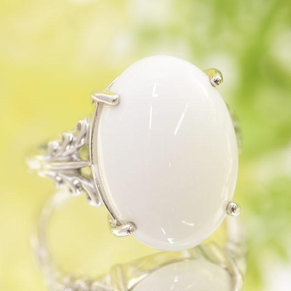 レディース SVシリーズ Ardito アルディート シルキーカルセドニー リング 純白／じゅんぱく...