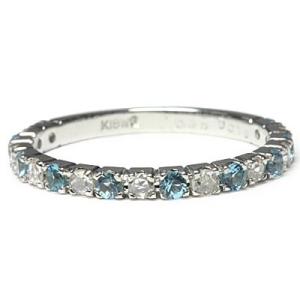 スカイブルートパーズ ローズカットダイヤモンドリング PT900 K18 K10対応 誕生石 4月 ...