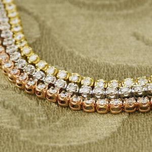 ブレスレット レディース 限界価格に挑戦 光り輝く 1ct 18金 一連 ダイヤモンド テニスブレスレット 割引対象外 チャレンジ価格 誕生石 4月