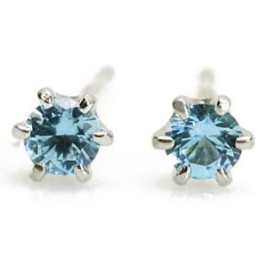 ブルートパーズピアス 2.5mm K14WG   0.5ペア 片耳販売となりました 両耳分１ペアは数量２でお買い物ください  あすつくは宅急便　郵便は送料無料