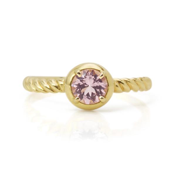 P10％ 限定1本 K18YG 0.41ct モルガナイト リング 12号 サイズ変更承ります 誕生...