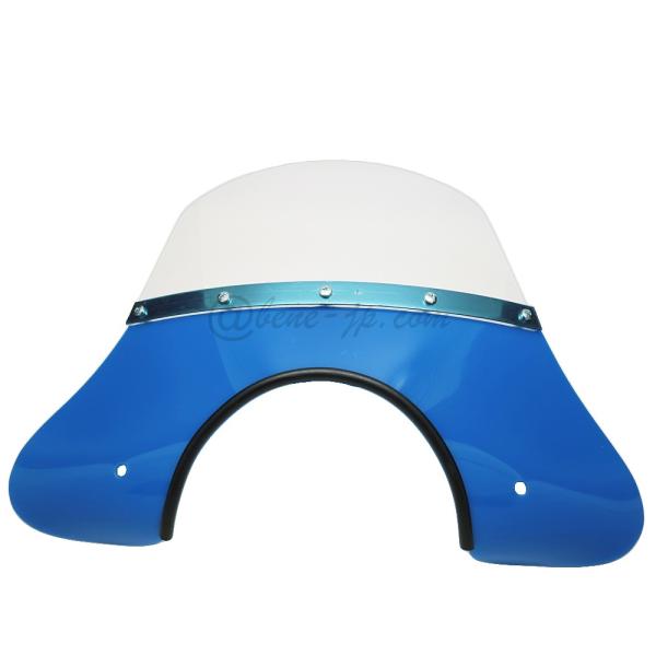 Cuppini　フライスクリーン　ショート　ブルー Vespa P/PX, LML2S/4S