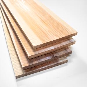 川島材木店 杉板 4枚セット 長91cm 巾18(17)cmx厚1.8cm 棚 棚板 床 腰