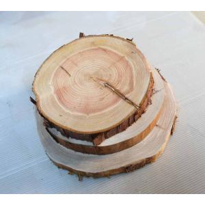 川島材木店 桧切り株 高さ30cm 直径約35cm 皮つき 薪割り台 丸太椅子