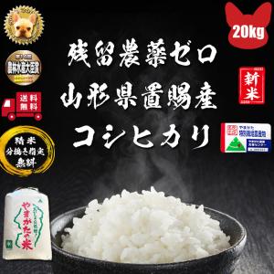 令和5年産 山形県東置賜産コシヒカリ 玄米 20kg (10kg×2)  1等  残留農薬ゼロ  精米無料｜弁次郎商店