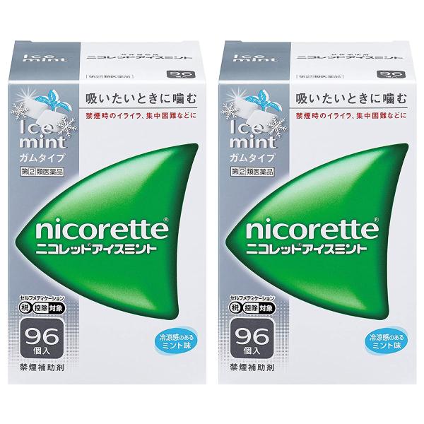 【第（2）類医薬品】 ニコレット アイスミント 96個×2個セット ※セルフメディケーション税制対象...