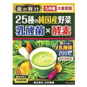 金の青汁 25種の純国産野菜 乳酸菌×酵素 30包 : くすりの勉強堂