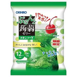ぷるんと蒟蒻ゼリーパウチ メロンソーダ 6個入