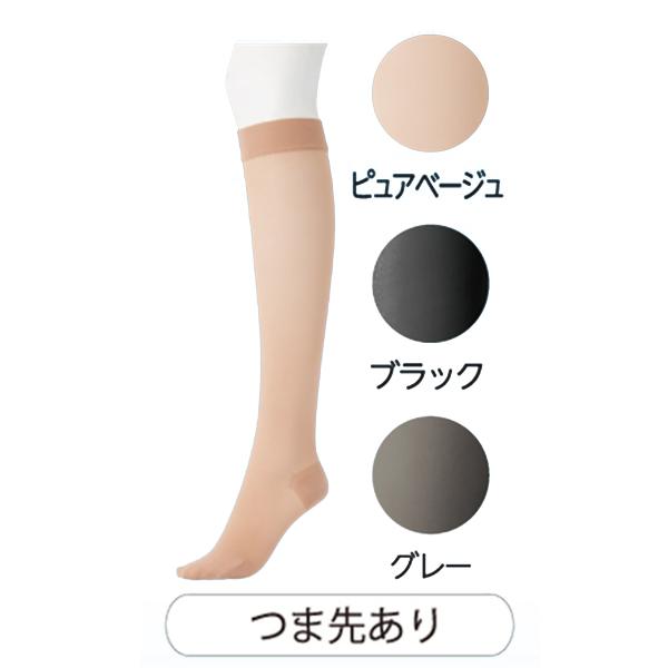 レッグサイエンス舞 ハイソックス つま先あり ピュアベージュ Lサイズ LSM002-LP(1足)メ...