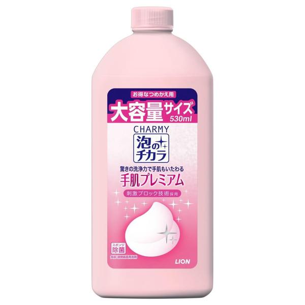 CHARMY 泡のチカラ 手肌プレミアム つめかえ用 530ml