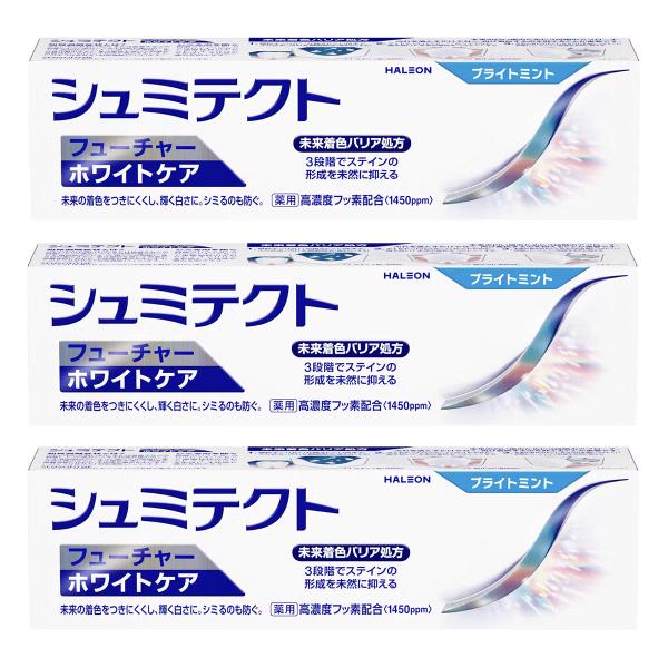 シュミテクト フューチャーホワイトケア ブライトミントフレーバー 80g×3個セット 医薬部外品 メ...