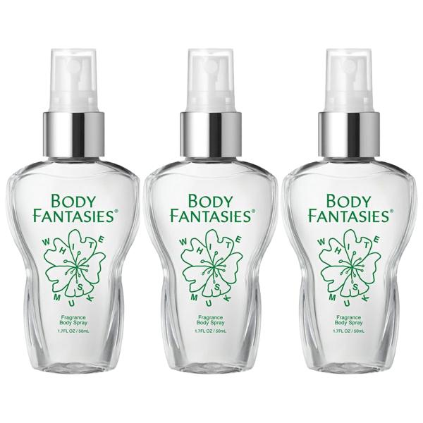 ボディファンタジー ボディスプレー ホワイトムスク 50mL×3個セット メール便送料無料