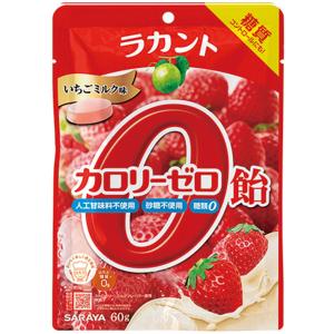 ラカントカロリーゼロ飴 いちごミルク味 60g