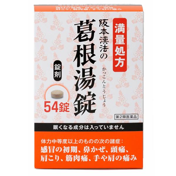 【第2類医薬品】 阪本漢法の葛根湯錠 54錠×10個セット 送料無料 ※セルフメディケーション税制対...