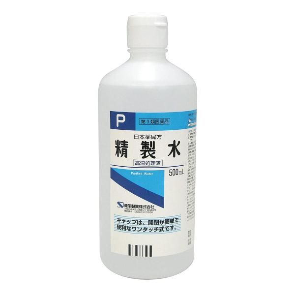 【第3類医薬品】 健栄製薬 精製水 500mL×40本セット 送料無料