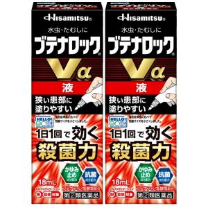 【第（2）類医薬品】 ブテナロックＶα 液 18ml×2個セット らく塗りボトル ※セルフメディケーション税制対象商品 メール便送料無料｜benkyoudou