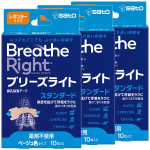 ブリーズライト スタンダード レギュラー ベージュ色タイプ 10枚入×3個セット メール便送料無料
