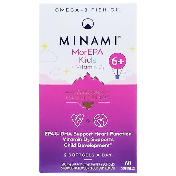 ミナミニュートリション社 モアEPA キッズ +ビタミンD3 60粒 EP.022.XXX