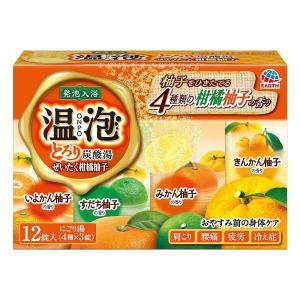 温泡 ONPO とろり炭酸湯 ぜいたく柑橘柚子(45g×12錠)｜benkyoudou