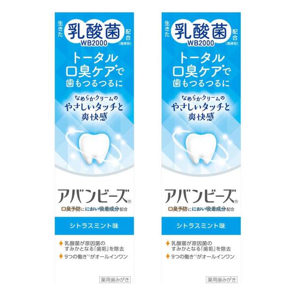 アバンビーズ トータル口臭ケア シトラスミント 80g×2個セット 医薬部外品 メール便送料無料