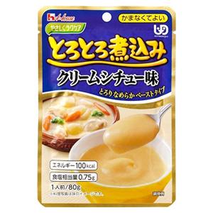 やさしくラクケア とろとろ煮込み クリームシチュー味 80g｜benkyoudou