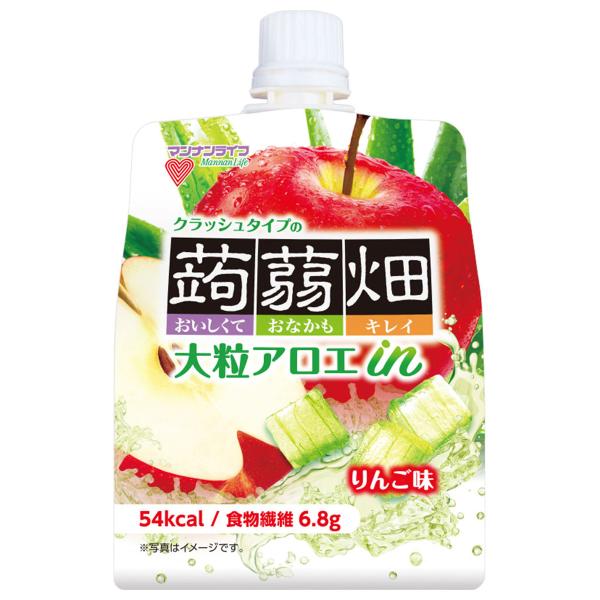 マンナンライフ 大粒アロエin クラッシュタイプの蒟蒻畑 りんご味 150g