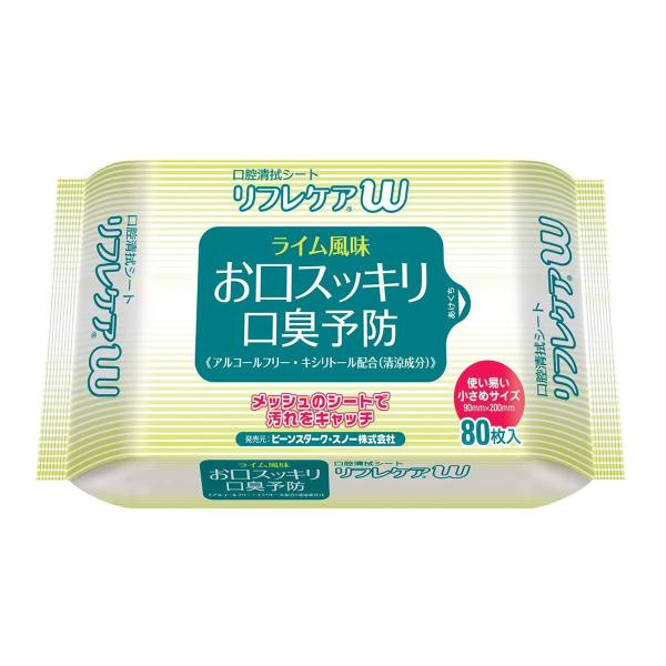 口腔清拭シート リフレケアW 80枚