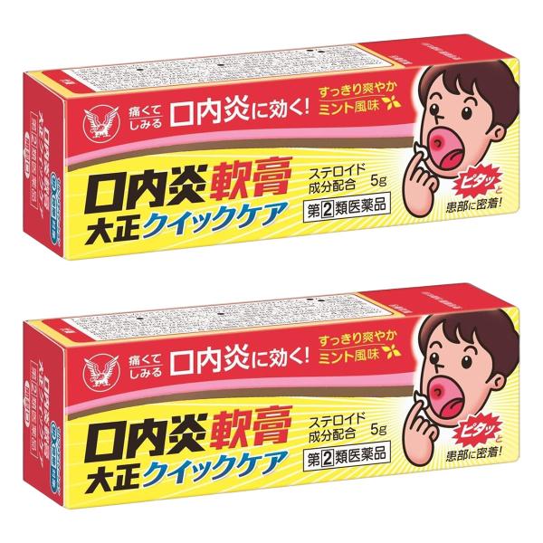 【第(2)類医薬品】 口内炎軟膏大正クイックケア 5g×2個セット ※セルフメディケーション税制対象...