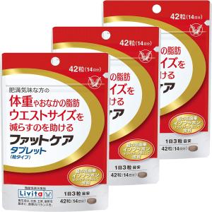 ファットケアタブレット 42粒(14日分)×3個セット メール便送料無料