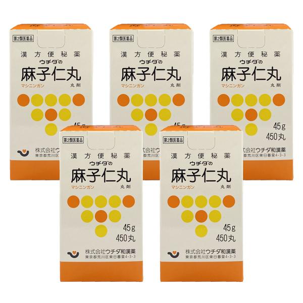 【第2類医薬品】 ウチダの麻子仁丸 45g×5個セット