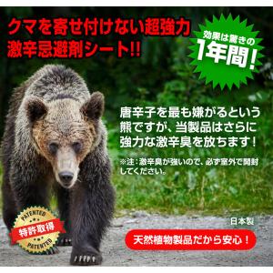 熊 撃退 忌避剤 撃退クマ激臭シート5個入x3...の詳細画像2