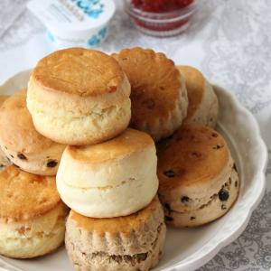 スコーン4種＆クロテッドクリームセット　英国小麦使用　ベノア