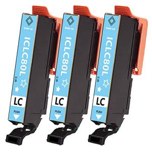 互換品インク ライトシアン 3本セット IC80Lとうも