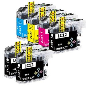 Brother用 互換インク LC12 LC12-4PK4色セット＋LC12BK ブラック 追加2本 全計