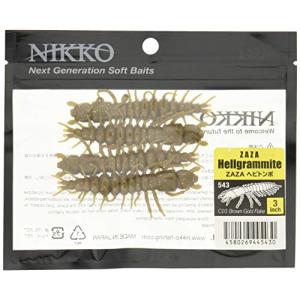 NIKKO KASEI ワーム ZAZA ヘビトンボ 3インチ C03 ブラウンゴールドフレーク 543